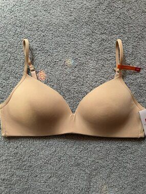 NWT Maidenform Girl 38A Convertible T-Shirt Bra Nude Smooth Wireless